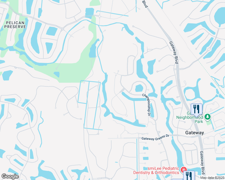map of restaurants, bars, coffee shops, grocery stores, and more near 10974 Callaway Greens Court in Fort Myers