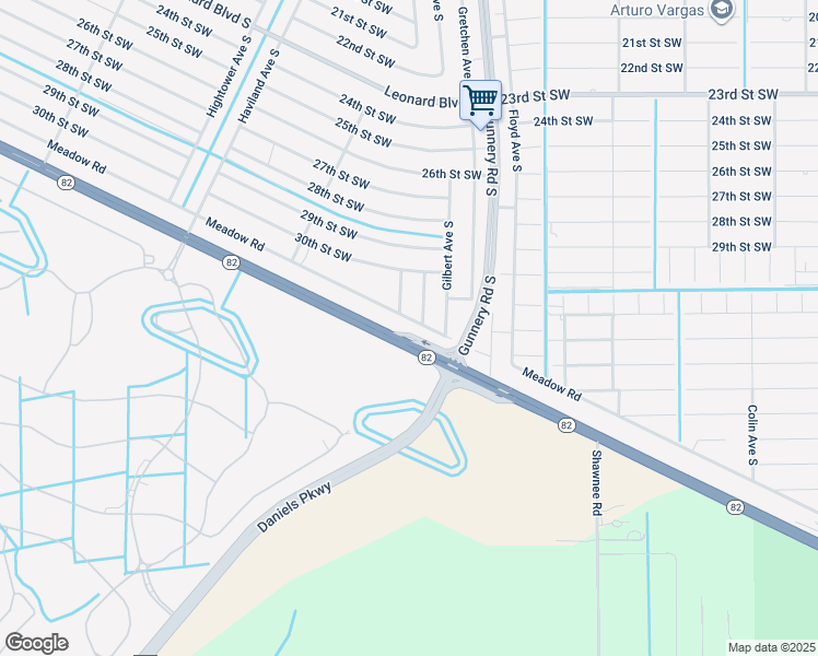 map of restaurants, bars, coffee shops, grocery stores, and more near 1106 Meadow Road in Lehigh Acres
