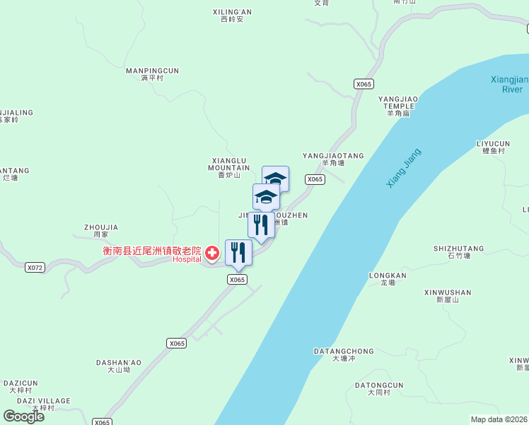map of restaurants, bars, coffee shops, grocery stores, and more near in Hengyang