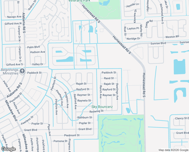 map of restaurants, bars, coffee shops, grocery stores, and more near 314 Ranier Avenue in Lehigh Acres