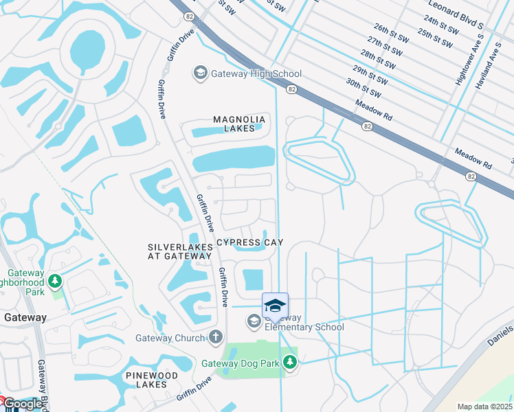 map of restaurants, bars, coffee shops, grocery stores, and more near 13445 Bristol Park Way in Fort Myers