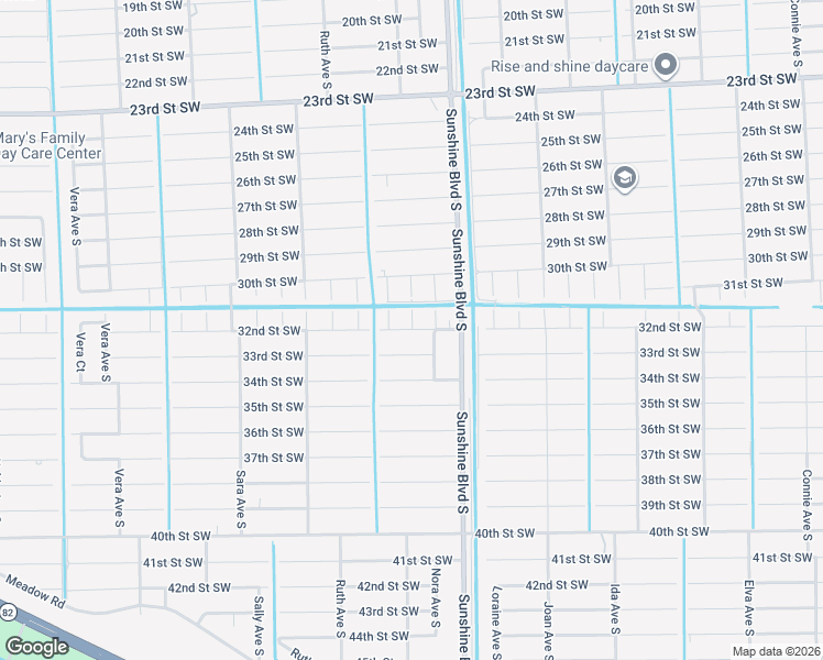 map of restaurants, bars, coffee shops, grocery stores, and more near 3101 Paula Avenue South in Lehigh Acres