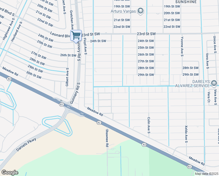 map of restaurants, bars, coffee shops, grocery stores, and more near 3100 Eric Avenue South in Lehigh Acres