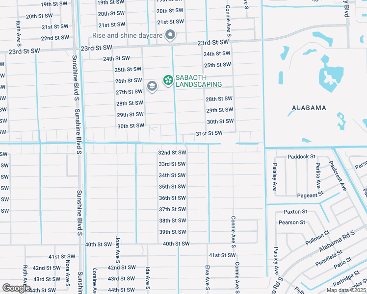 map of restaurants, bars, coffee shops, grocery stores, and more near 3106 Flora Avenue South in Lehigh Acres