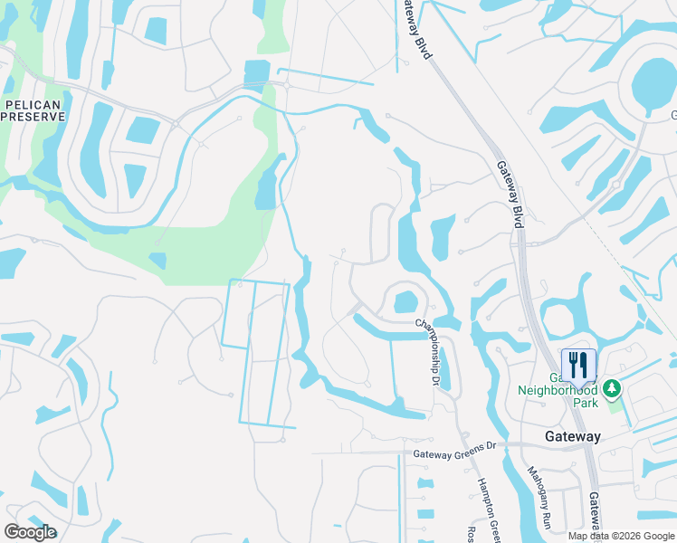 map of restaurants, bars, coffee shops, grocery stores, and more near 10915 Callaway Greens Court in Fort Myers