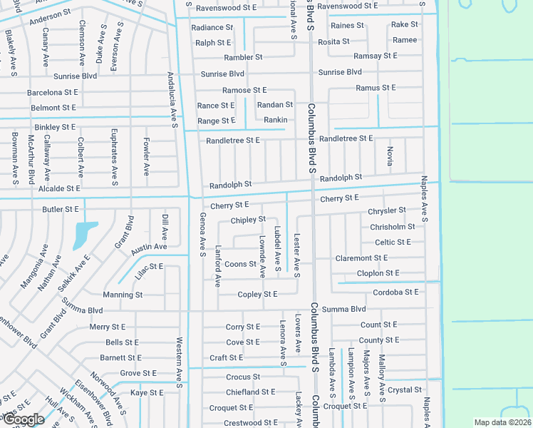 map of restaurants, bars, coffee shops, grocery stores, and more near 1137 Chipley Street in Lehigh Acres