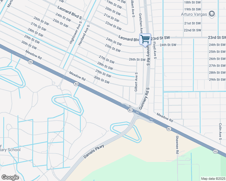map of restaurants, bars, coffee shops, grocery stores, and more near 1037 Meadow Road in Lehigh Acres