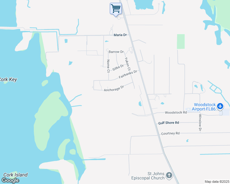 map of restaurants, bars, coffee shops, grocery stores, and more near 5255 Anchorage Drive in Saint James City
