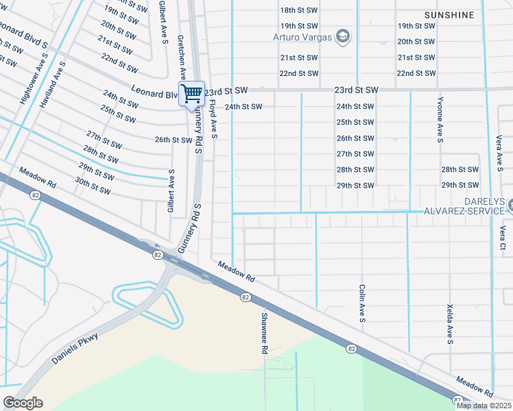 map of restaurants, bars, coffee shops, grocery stores, and more near 3100 Eric Avenue South in Lehigh Acres