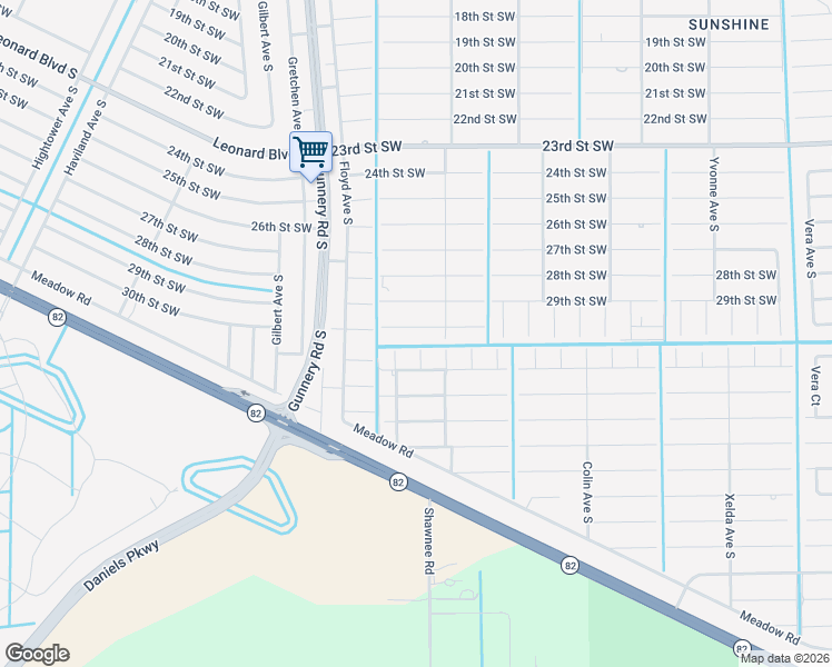 map of restaurants, bars, coffee shops, grocery stores, and more near 3100 Eric Avenue South in Lehigh Acres