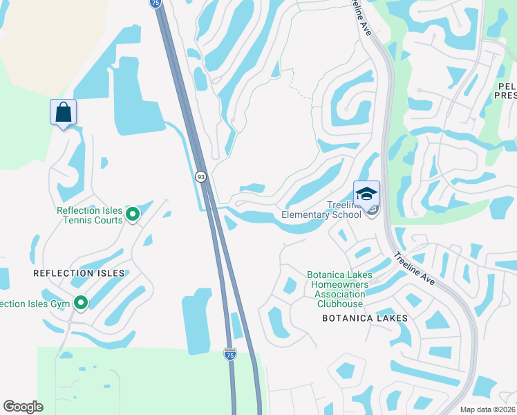 map of restaurants, bars, coffee shops, grocery stores, and more near 11006 Mill Creek Way in Fort Myers