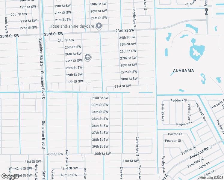 map of restaurants, bars, coffee shops, grocery stores, and more near 3106 Flora Avenue South in Lehigh Acres