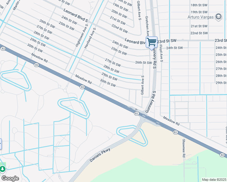 map of restaurants, bars, coffee shops, grocery stores, and more near 1024 Meadow Road in Lehigh Acres