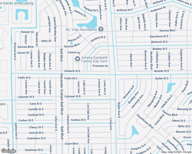 map of restaurants, bars, coffee shops, grocery stores, and more near 305 Lorena Avenue South in Lehigh Acres