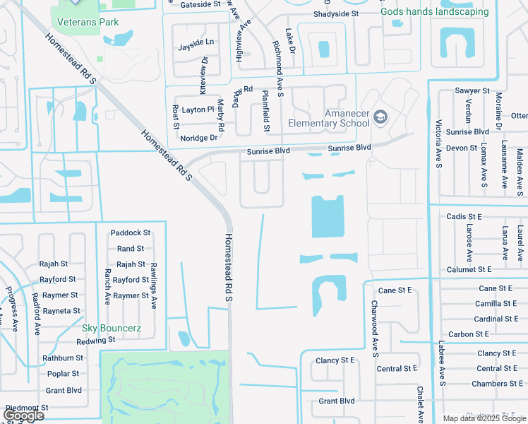 map of restaurants, bars, coffee shops, grocery stores, and more near 262 Bethany Home Drive in Lehigh Acres