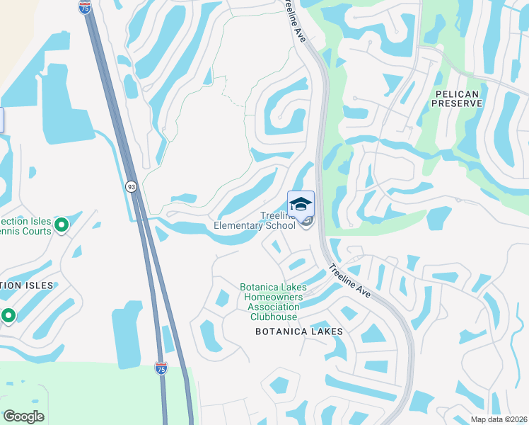 map of restaurants, bars, coffee shops, grocery stores, and more near 11028 Yellow Poplar Drive in Fort Myers