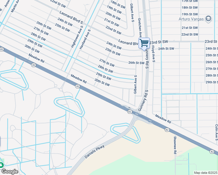 map of restaurants, bars, coffee shops, grocery stores, and more near 4456 30th Street Southwest in Lehigh Acres