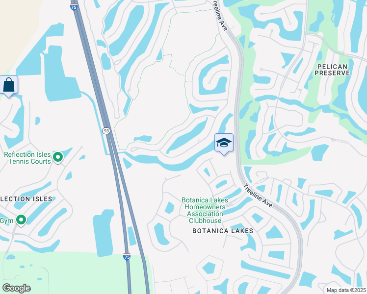 map of restaurants, bars, coffee shops, grocery stores, and more near 10130 Colonial Country Club Boulevard in Fort Myers