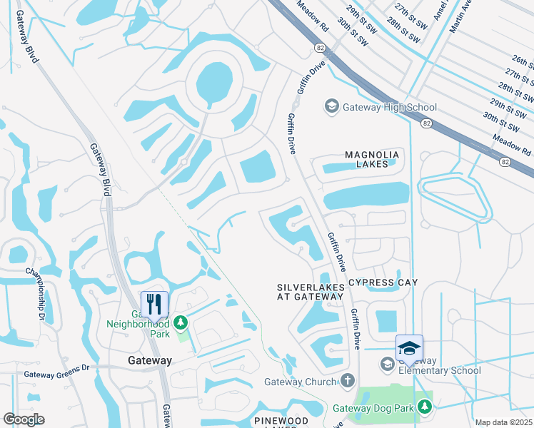 map of restaurants, bars, coffee shops, grocery stores, and more near 11094 Lakeland Circle in Fort Myers
