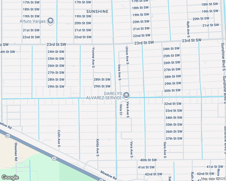 map of restaurants, bars, coffee shops, grocery stores, and more near 2905 Villa Avenue South in Lehigh Acres