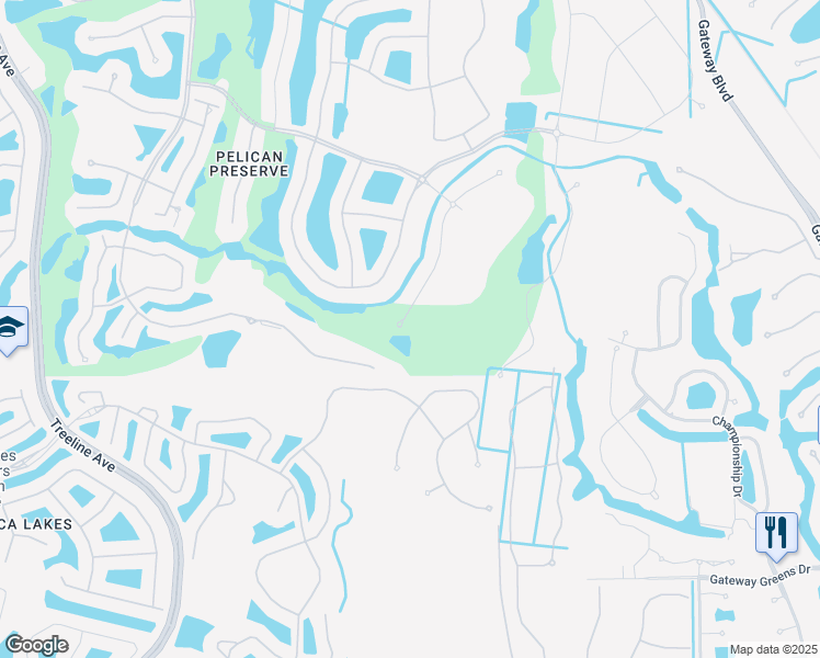 map of restaurants, bars, coffee shops, grocery stores, and more near 10524 Casella Way in Fort Myers