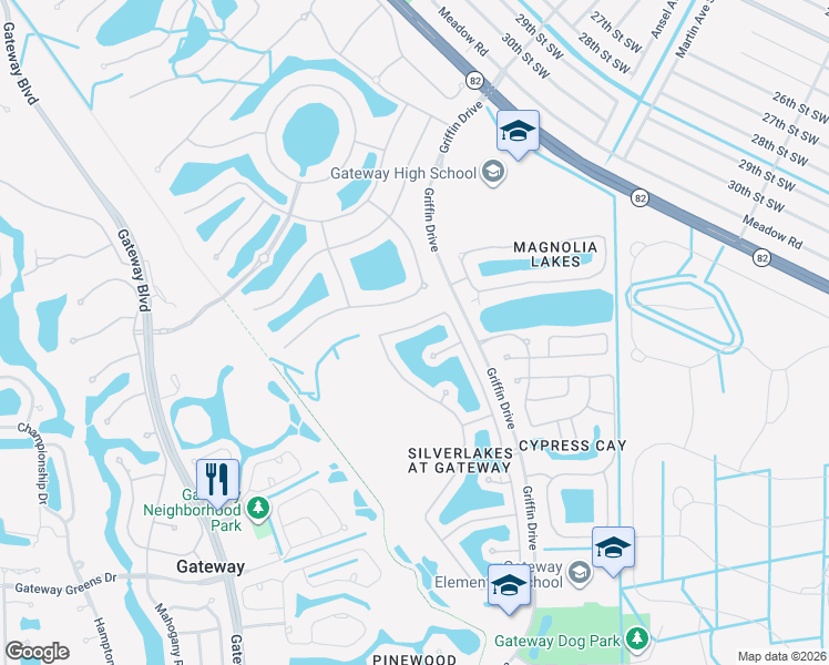 map of restaurants, bars, coffee shops, grocery stores, and more near 11080 Lakeland Circle in Fort Myers