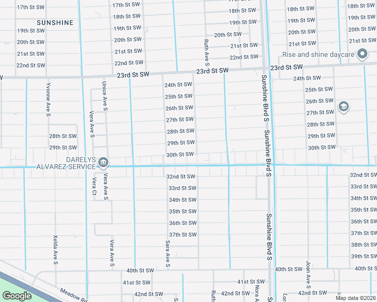 map of restaurants, bars, coffee shops, grocery stores, and more near 3304 30th Street Southwest in Lehigh Acres