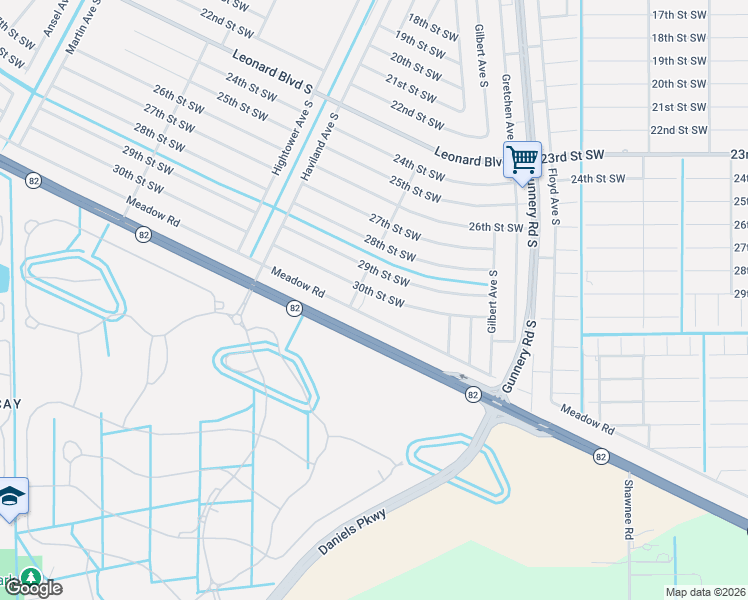 map of restaurants, bars, coffee shops, grocery stores, and more near 4456 30th Street Southwest in Lehigh Acres