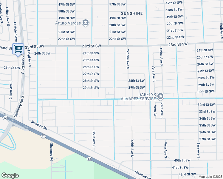 map of restaurants, bars, coffee shops, grocery stores, and more near 3812 29th Street Southwest in Lehigh Acres