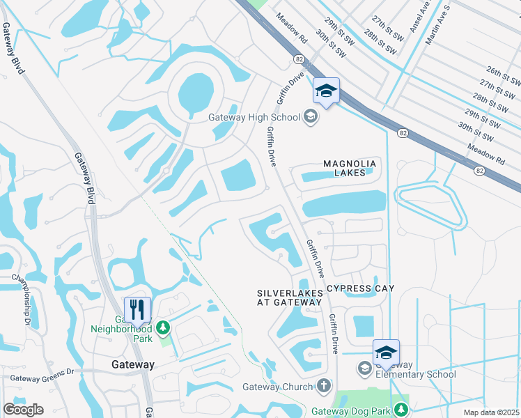 map of restaurants, bars, coffee shops, grocery stores, and more near 11080 Lakeland Circle in Fort Myers