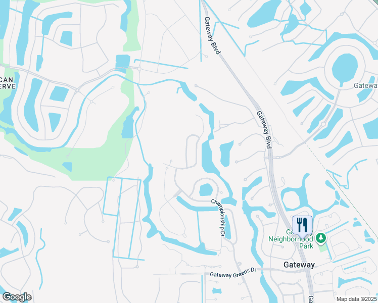 map of restaurants, bars, coffee shops, grocery stores, and more near 10861 Pond Ridge Drive in Fort Myers