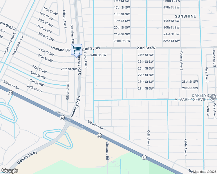 map of restaurants, bars, coffee shops, grocery stores, and more near 4203 29th Street Southwest in Lehigh Acres