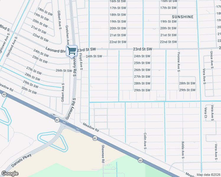 map of restaurants, bars, coffee shops, grocery stores, and more near 4108 29th Street Southwest in Lehigh Acres