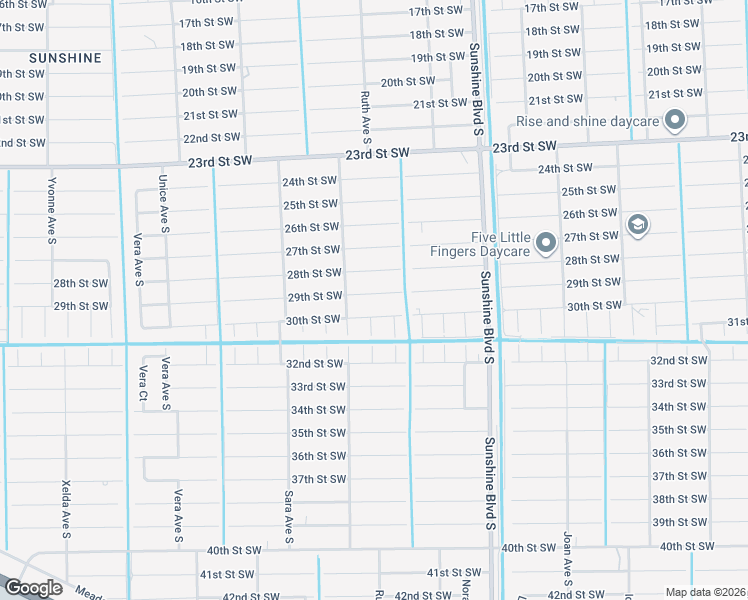 map of restaurants, bars, coffee shops, grocery stores, and more near 3211 29th Street Southwest in Lehigh Acres