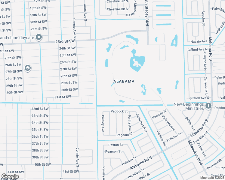 map of restaurants, bars, coffee shops, grocery stores, and more near 113 Paddock Street in Lehigh Acres