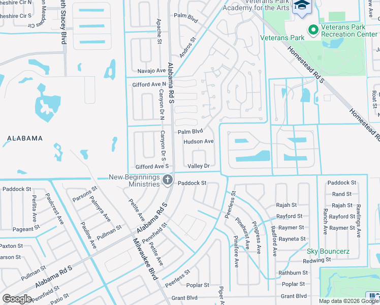 map of restaurants, bars, coffee shops, grocery stores, and more near 420 Valley Drive in Lehigh Acres