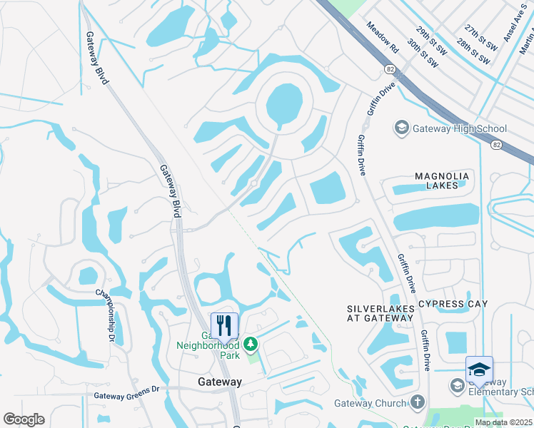 map of restaurants, bars, coffee shops, grocery stores, and more near 12588 Fairington Way in Fort Myers