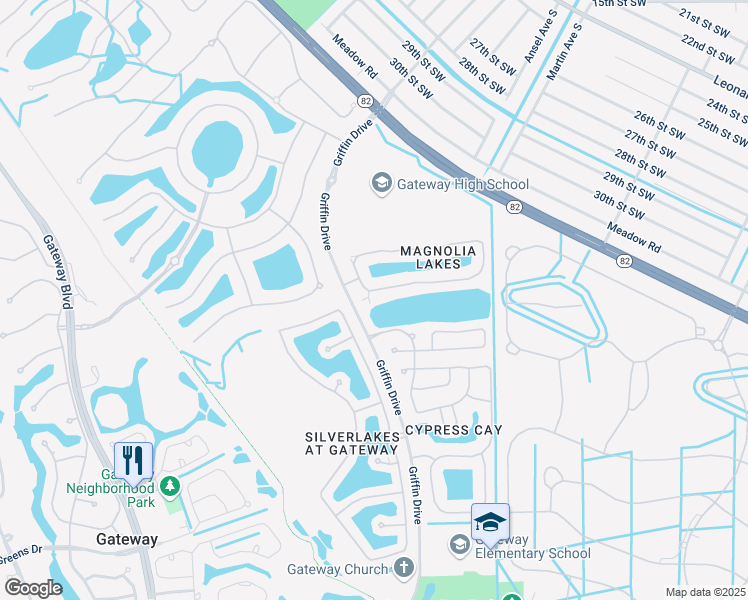 map of restaurants, bars, coffee shops, grocery stores, and more near 13536 Little Gem Circle in Fort Myers