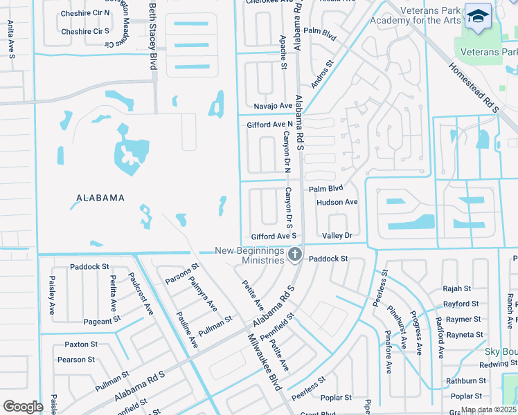 map of restaurants, bars, coffee shops, grocery stores, and more near 443 Morgan Circle South in Lehigh Acres