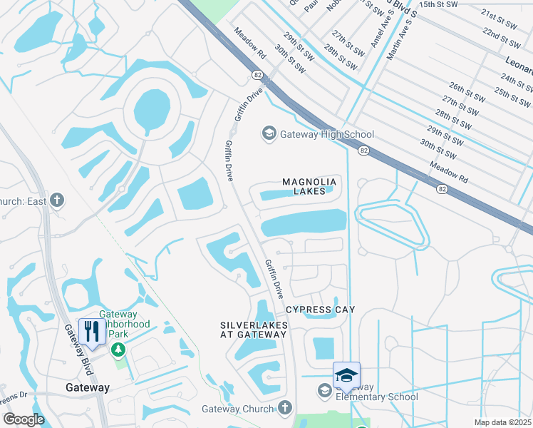 map of restaurants, bars, coffee shops, grocery stores, and more near 13543 Little Gem Circle in Fort Myers