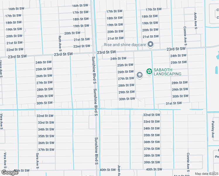 map of restaurants, bars, coffee shops, grocery stores, and more near 3009 28th Street Southwest in Lehigh Acres