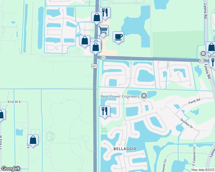 map of restaurants, bars, coffee shops, grocery stores, and more near 9994 Torino Dr in Lake Worth