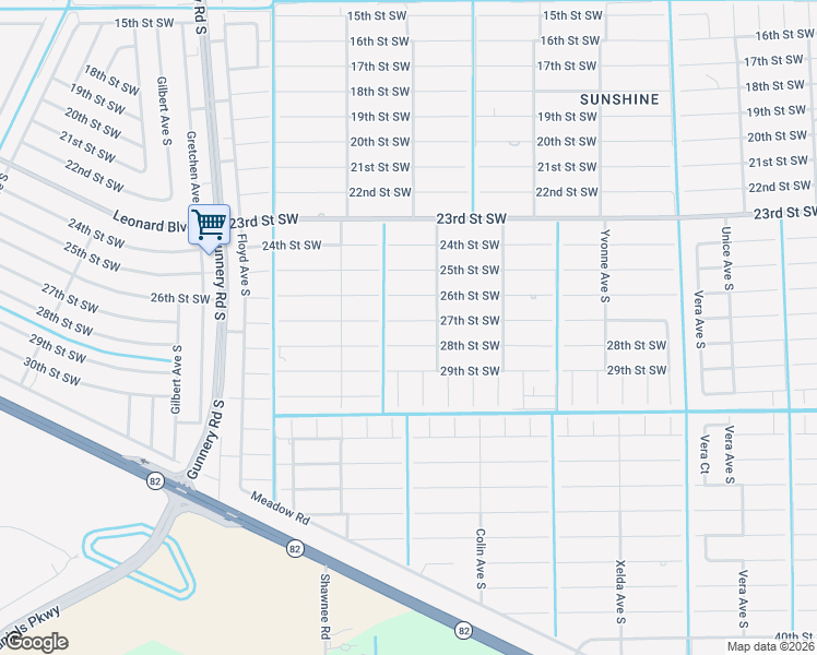 map of restaurants, bars, coffee shops, grocery stores, and more near 4029 27th Street Southwest in Lehigh Acres