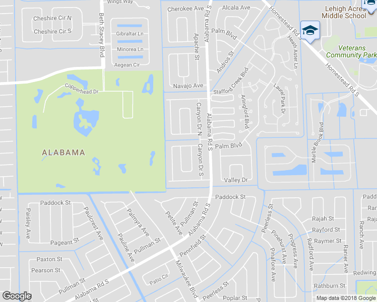 map of restaurants, bars, coffee shops, grocery stores, and more near 406 Morgan Circle South in Lehigh Acres