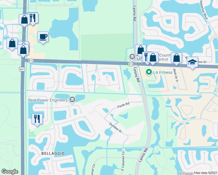 map of restaurants, bars, coffee shops, grocery stores, and more near 9186 Oak Alley Drive in Lake Worth
