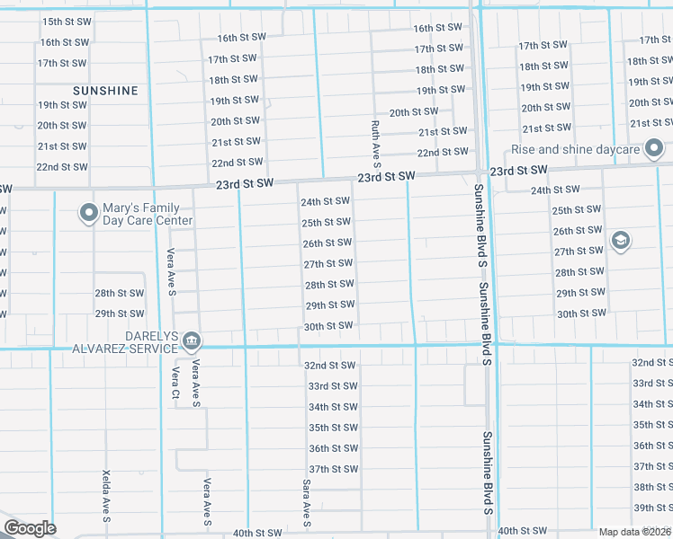 map of restaurants, bars, coffee shops, grocery stores, and more near 3306 28th Street Southwest in Lehigh Acres