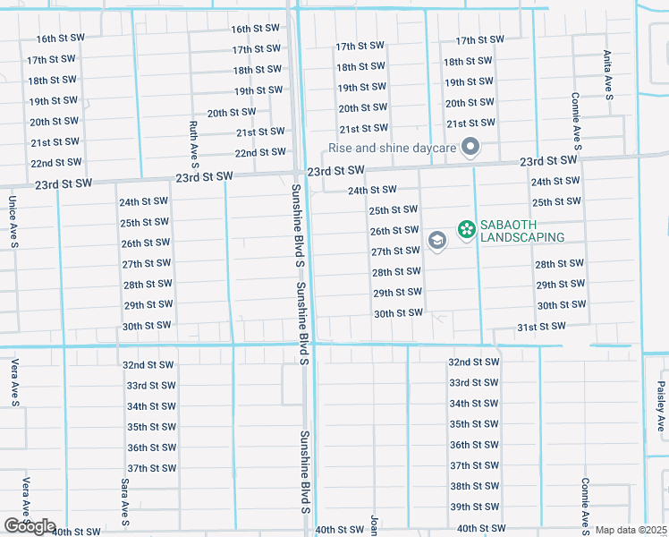 map of restaurants, bars, coffee shops, grocery stores, and more near 3009 28th Street Southwest in Lehigh Acres