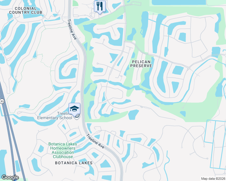 map of restaurants, bars, coffee shops, grocery stores, and more near 10686 Camarelle Circle in Fort Myers