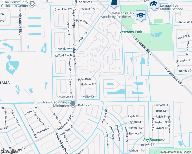 map of restaurants, bars, coffee shops, grocery stores, and more near 482 Valley Drive in Lehigh Acres