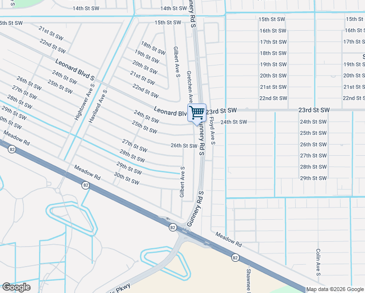 map of restaurants, bars, coffee shops, grocery stores, and more near 4409 25th Street Southwest in Lehigh Acres